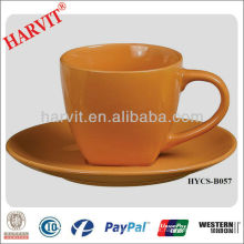 Os mais vendidos Novos Produtos Color Glaze Copos De Café Com Saucers / Tea Cup Conjuntos Atacado Importador De Chinês Produtos